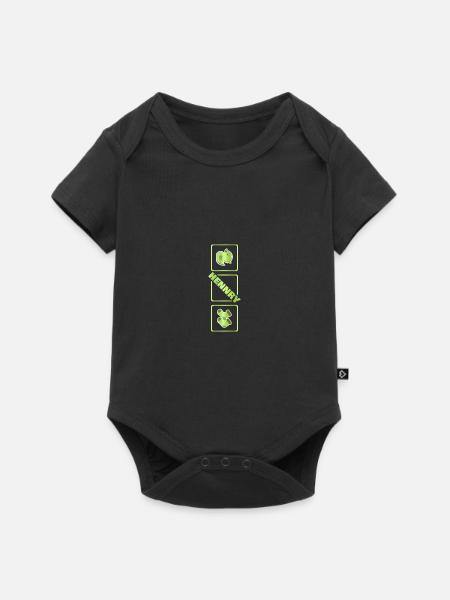Geburt Hennry - Baby Premium Kurzarmbody - Schwarz