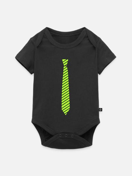 Krawatte - Baby Premium Kurzarmbody - Schwarz