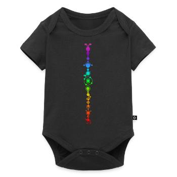 Crop circle - multidimensional human development - Baby Premium short-sleeve bodysuit - black - Front