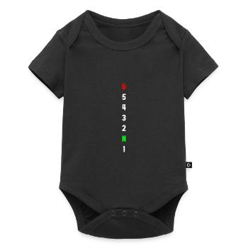 Retro Graphic Motorcycle Rider Motorcyclist Biker - Baby Premium Kurzarmbody - Schwarz - Vorne