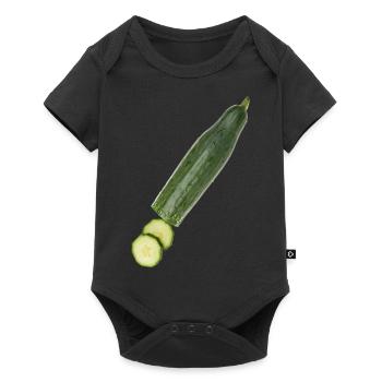 Gurke - Baby Premium Kurzarmbody - Schwarz - Vorne