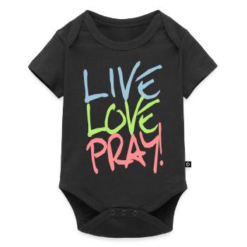 Live-Love-Pray! - Baby Premium Kurzarmbody - Schwarz - Vorne