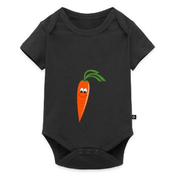 karotte - Baby Premium Kurzarmbody - Schwarz - Vorne