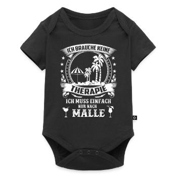 keine Therapie ich muss nur nach malle mallorca - Baby Premium Kurzarmbody - Schwarz - Vorne