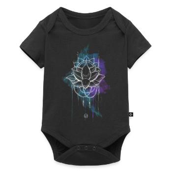 mandala solstice d'été - Body à manches courtes Premium Bébé - noir - Devant