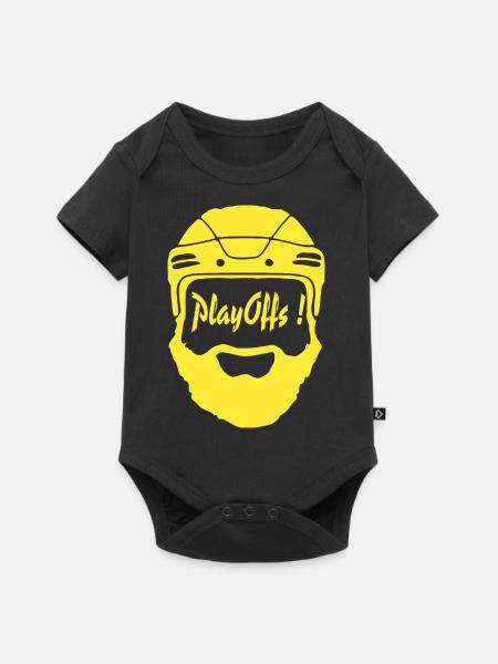 Playoffs! gelb - Baby Premium Kurzarmbody - Schwarz