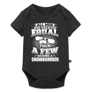 Drôle Snowboard Snowboard shirt tous les hommes égaux - Body à manches courtes Premium Bébé - noir - Devant