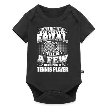 Funny Tennis Player Shirt All Men Equal - Baby Premium Kurzarmbody - Schwarz - Vorne