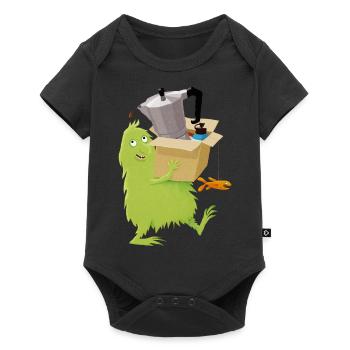 Umzugshelferlein - Baby Premium Kurzarmbody - Schwarz - Vorne
