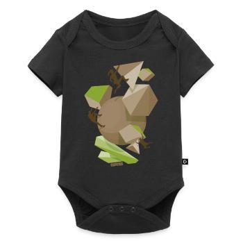 équipe sympa - Body à manches courtes Premium Bébé - noir - Devant