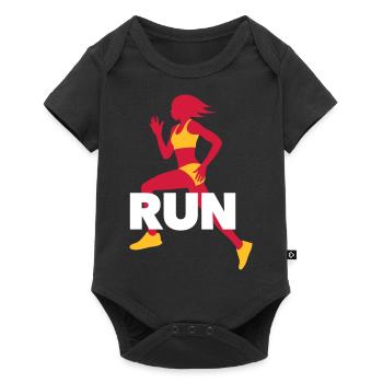 Running T-Shirt - Workout - Fitness - Baby Premium short-sleeve bodysuit - black - Front