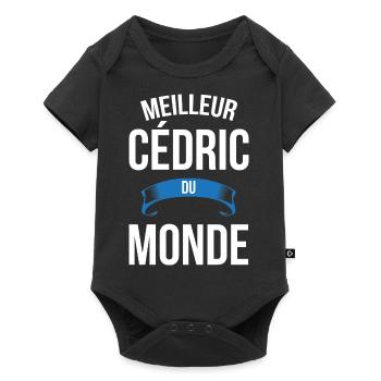 Meilleur Cédric du monde homme - Body à manches courtes Premium Bébé - noir - Devant