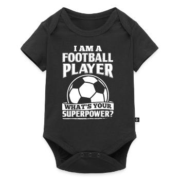 Drôle de football de football shirt Je suis un - Body à manches courtes Premium Bébé - noir - Devant