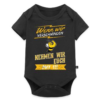 Shirt Geschenk Imker wenn wir verschwinden 05 - Baby Premium Kurzarmbody - Schwarz - Vorne