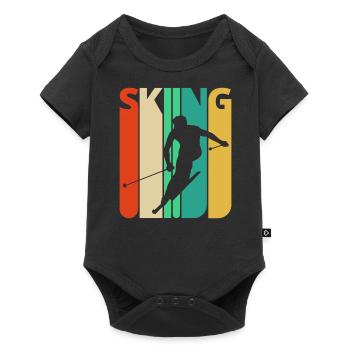 Awesome 70's Vintage Retro Skiing Gifts for Skiers - Baby Premium short-sleeve bodysuit - black - Front