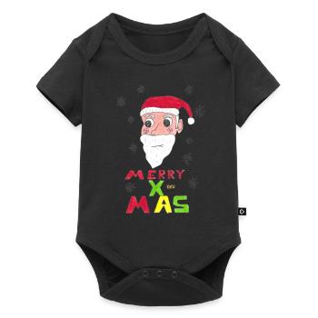 Santa Merry X-MAS - Baby Premium short-sleeve bodysuit - black - Front