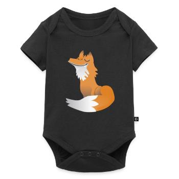 Fuchs - Baby Premium Kurzarmbody - Schwarz - Vorne