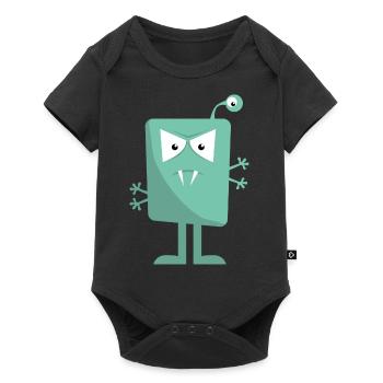 Monstre à 3 yeux - Body à manches courtes Premium Bébé - noir - Devant