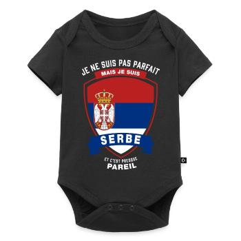 Serbe Parfait - Body à manches courtes Premium Bébé - noir - Devant