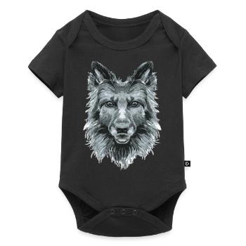 chien - Body à manches courtes Premium Bébé - noir - Devant
