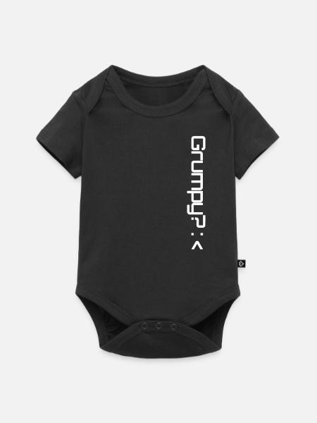 Grumpy 1 white - Baby Premium Kurzarmbody - Schwarz