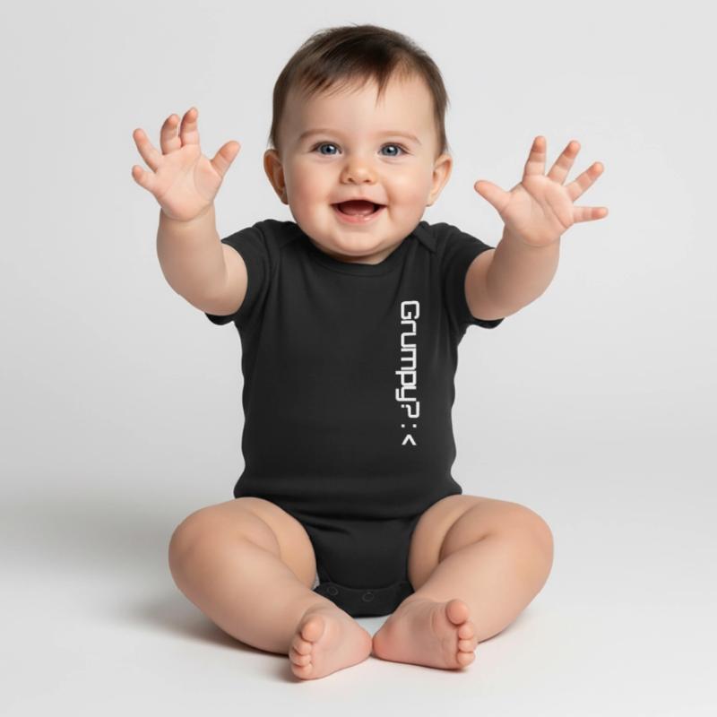 Grumpy 1 white Baby Premium Kurzarmbody