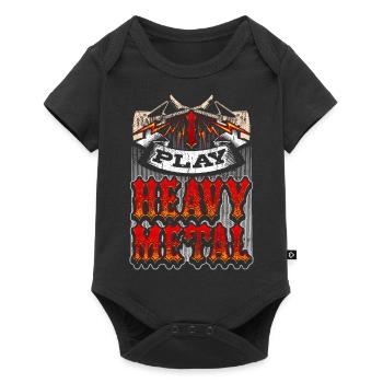 Heavy Metal - Baby Premium Kurzarmbody - Schwarz - Vorne