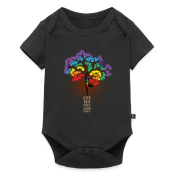Energy Tree - Baby Premium short-sleeve bodysuit - black - Front