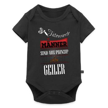 Tätowierte Männer sind aus Prinzip schon Geiler - Baby Premium Kurzarmbody - Schwarz - Vorne