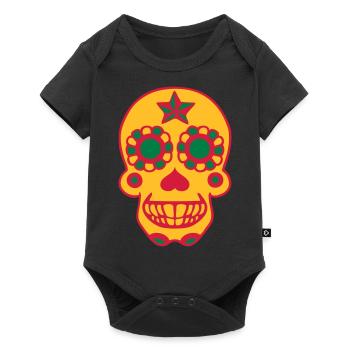 Mexican skull Calavera skull dead - Baby Premium short-sleeve bodysuit - black - Front