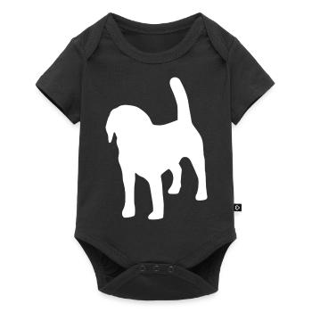 Beagle silhouette - Baby Premium short-sleeve bodysuit - black - Front