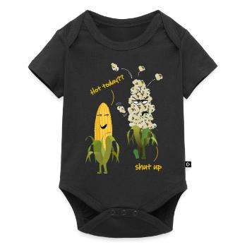 Mais Popcorn Heiß Wetter Sommer - Baby Premium Kurzarmbody - Schwarz - Vorne