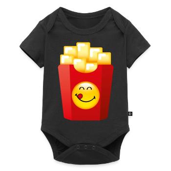 Smiley Chips - Baby Premium short-sleeve bodysuit - black - Front