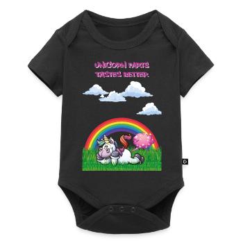 Unicorn farts tasts taste better unicorn farts - Baby Premium short-sleeve bodysuit - black - Front