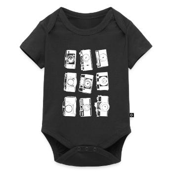 Collage de caméra rétro - Body à manches courtes Premium Bébé - noir - Devant