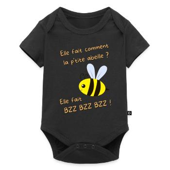 La petite abeille 24 - Body à manches courtes Premium Bébé - noir - Devant