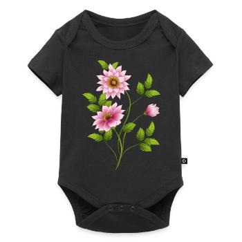 Fleurs - Body à manches courtes Premium Bébé - noir - Devant