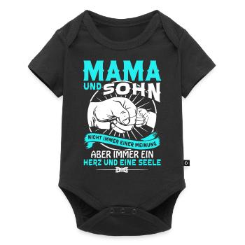 Pride Mom Son Daughter Mom Mom Gift Saying - Baby Premium short-sleeve bodysuit - black - Front