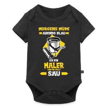 Maler und Lackierer Maler Lackierer Handwerker - Baby Premium Kurzarmbody - Schwarz - Vorne