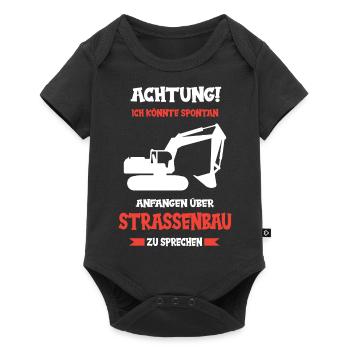 Straßenbau Strassenbauer Bauarbeiter Straßenbauer - Baby Premium Kurzarmbody - Schwarz - Vorne