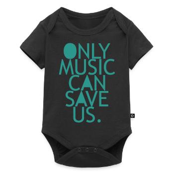 Only Music can save us cadeau de raving concert - Body à manches courtes Premium Bébé - noir - Devant