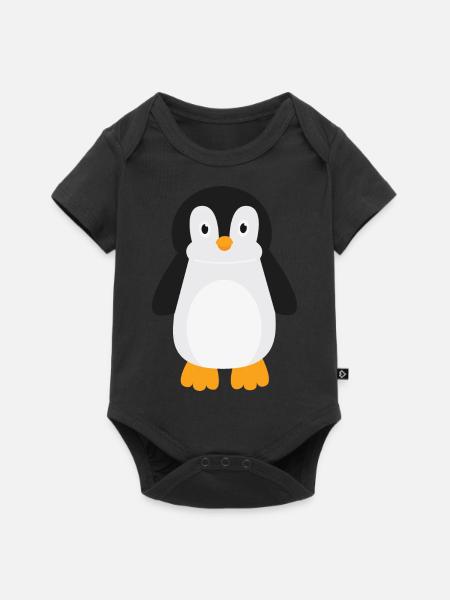 Pinguin - Baby Premium Kurzarmbody - Schwarz