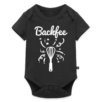 Backfee Backen Bäckerin - Baby Premium Kurzarmbody - Schwarz - Vorne