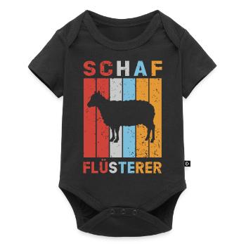 Schaf Flüsterer Schafe Schafbock Lamm Schäfer - Baby Premium Kurzarmbody - Schwarz - Vorne