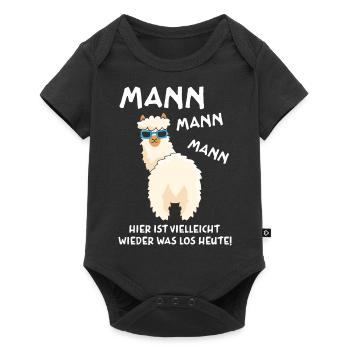 Mann hier ist vielleicht wieder was los heute - Baby Premium Kurzarmbody - Schwarz - Vorne