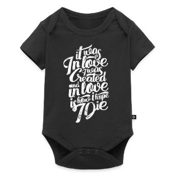 CHRIST LOVE GOD JESUS PRAY PROVERBS MOTIVES - Baby Premium short-sleeve bodysuit - black - Front
