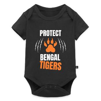 Protect Bengal Tigers - Baby Premium short-sleeve bodysuit - black - Front