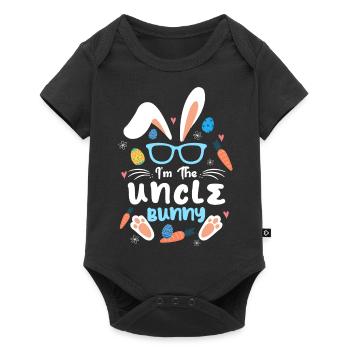 Im The Uncle Rabbit Easter Rabbit Ear Sunglass - Baby Premium Kurzarmbody - Schwarz - Vorne