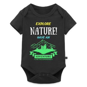 Explore nature have an adventure T-Shirt - Baby Premium short-sleeve bodysuit - black - Front