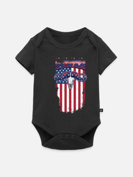 texas - Baby Premium Kurzarmbody - Schwarz